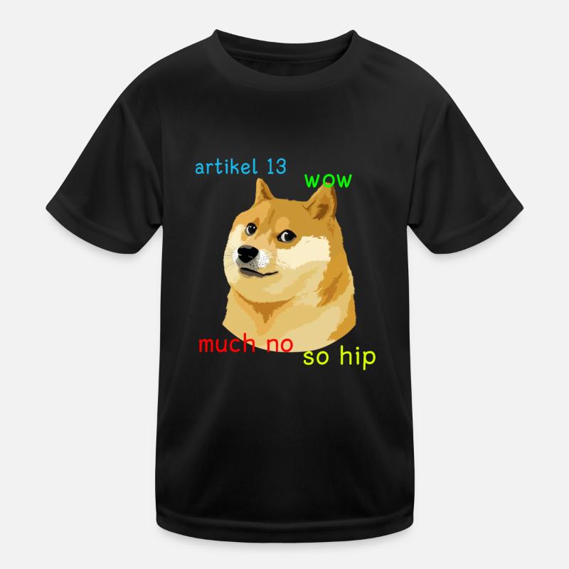 Article 13 Doge Meme #saveyourinternet Eu Shirt Kids Functional T-Shirt