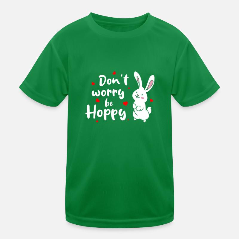 Don’t Worry Be Hoppy lapin lapin T-shirt sport Enfant