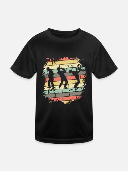 Saxophon Saxophonist Jazz - Kinder Funktions-T-Shirt - Schwarz - Vorne