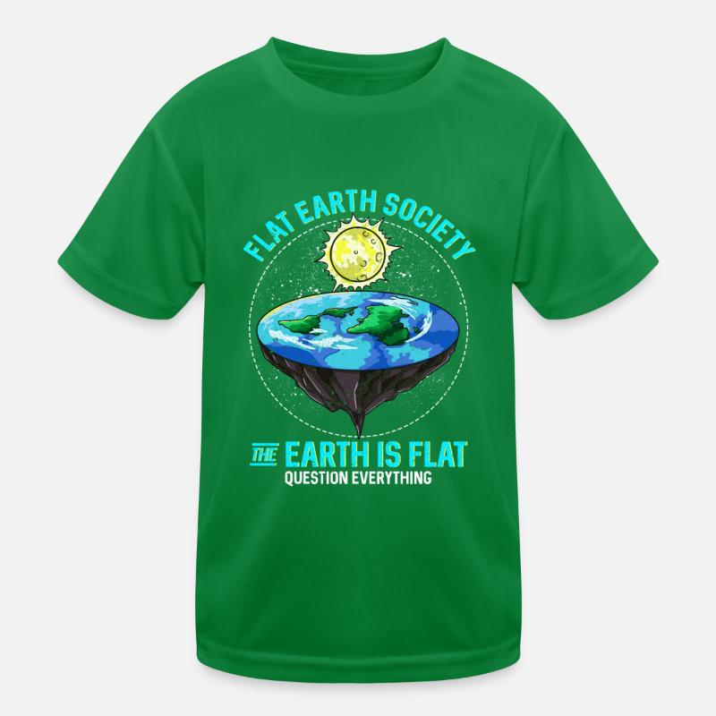 Flache Erde Die Erde ist flach Hinterfrage alles Kinder Funktions-T-Shirt