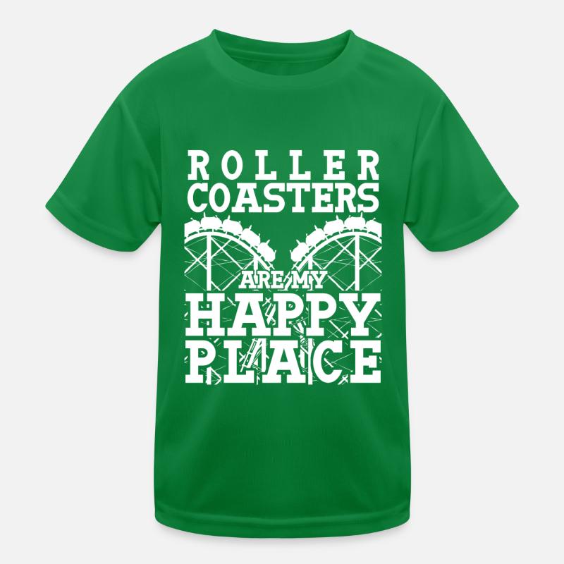 Achterbahn Kirmes Roller Coasters Kinder Funktions-T-Shirt