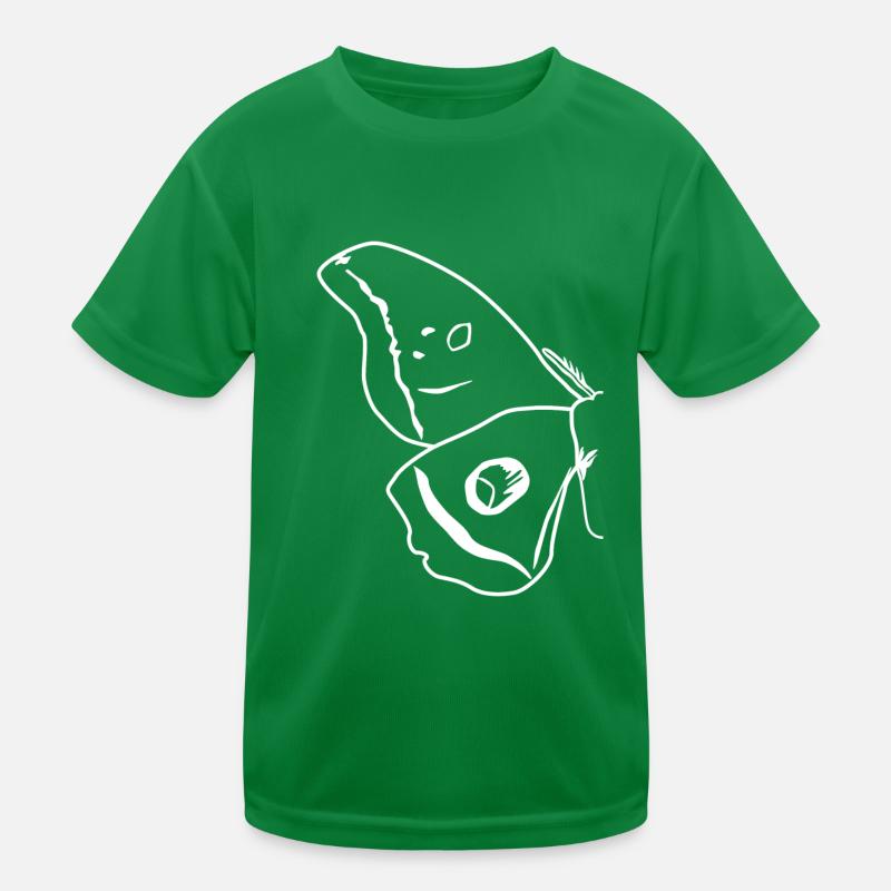 Moth Outline Wing Moth Kids Functional T-Shirt