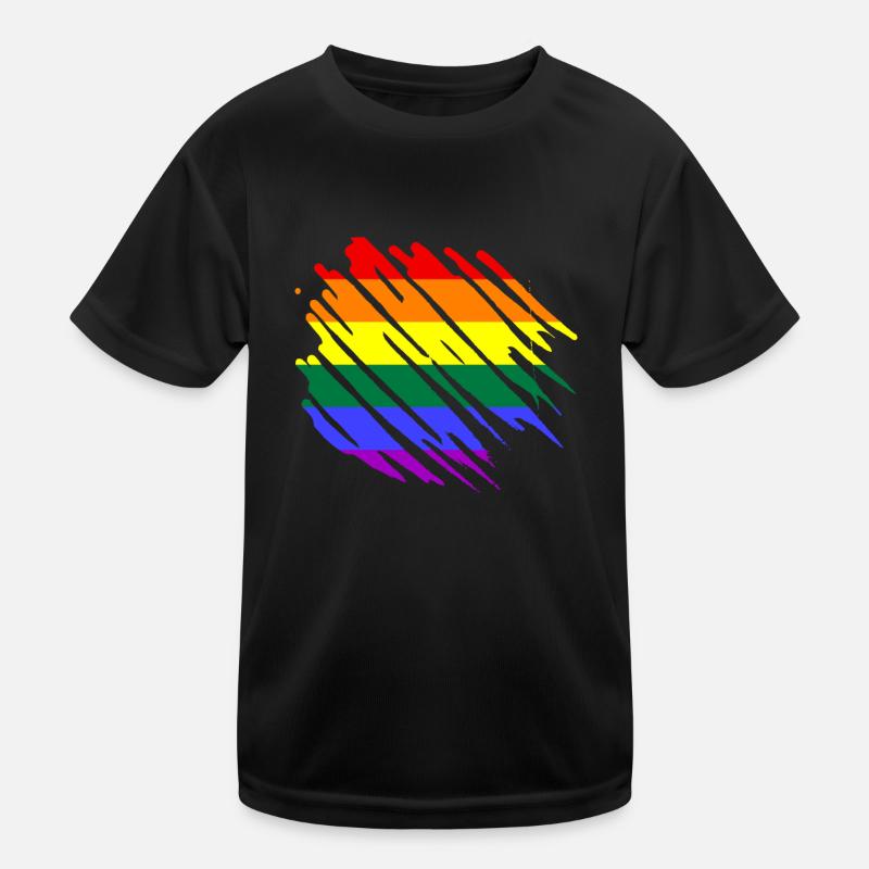 LGBT Regenbogenfahne Kinder Funktions-T-Shirt