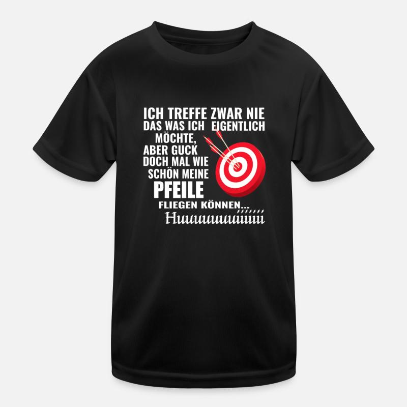 Ich treffe zwar nie das was ich eigentlich möchte, - Kinder Funktions-T-Shirt - Schwarz
