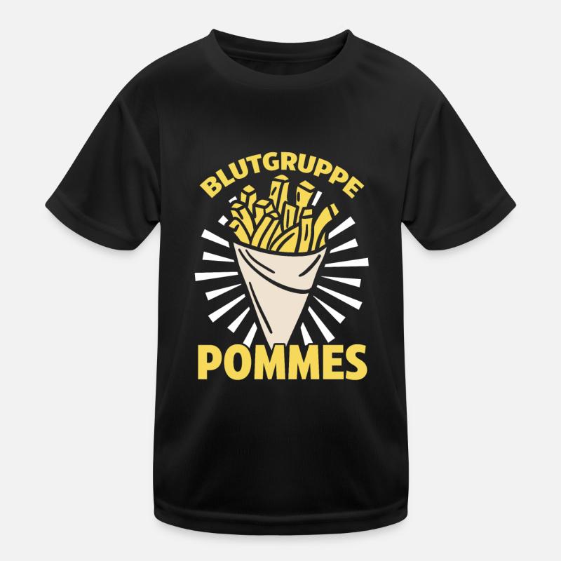 Blutgruppe Pommes Kinder Funktions-T-Shirt
