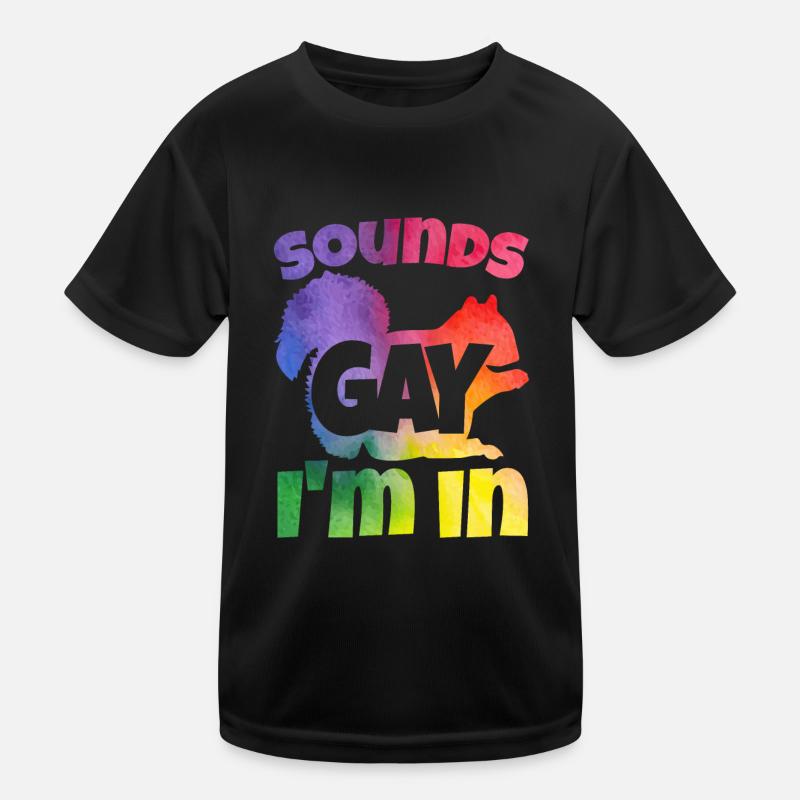 Eichhörnchen und ein Regenbogen Kinder Funktions-T-Shirt