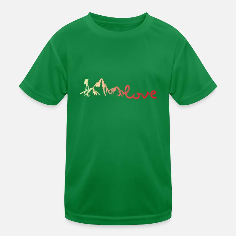 Mountains Hiking love Kids Functional T-Shirt
