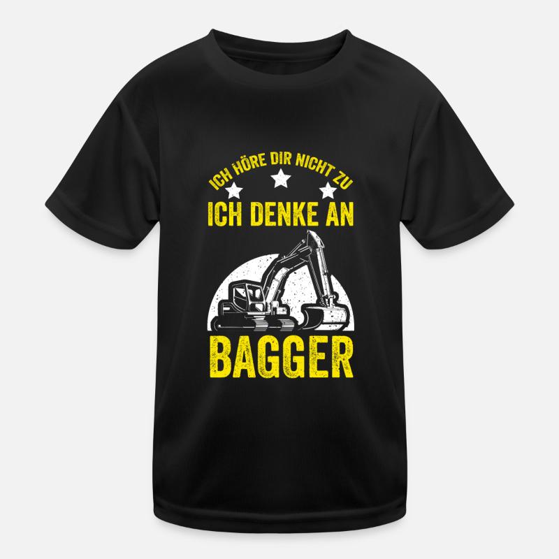 Baggern Baggerfahrer Bagger Kinder Funktions-T-Shirt