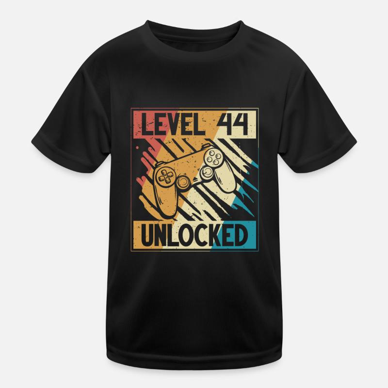 44th birthday Gamer 44 years Kids Functional T-Shirt