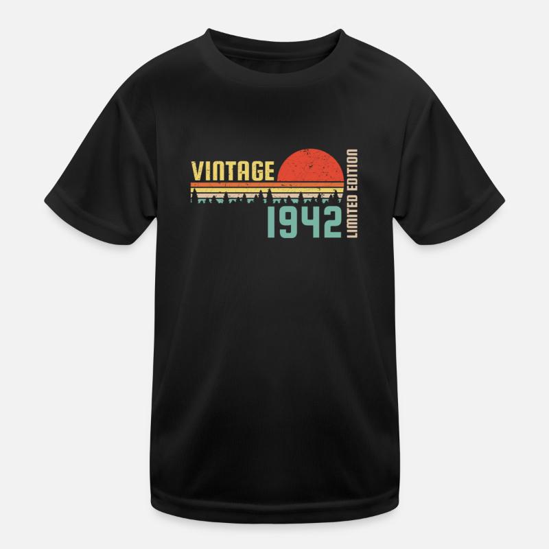 80th birthday gift, born in 1942, retro Kids Functional T-Shirt