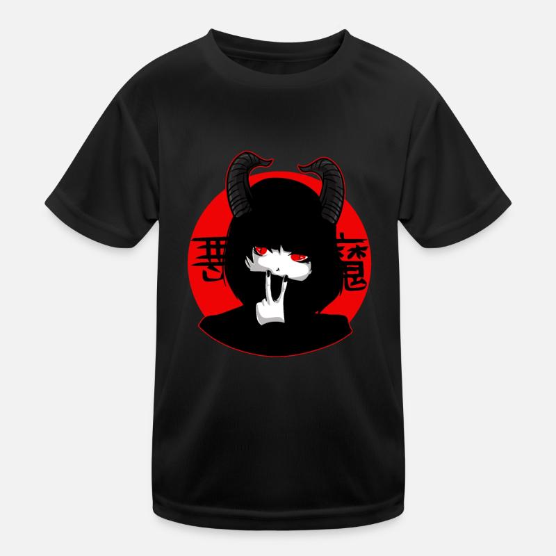 Kawaii Anime Nu Goth Style Punk Occulte Emo T-shirt sport Enfant