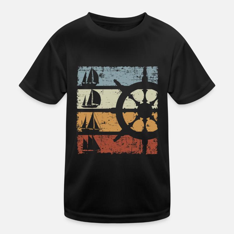 Retro Sailboat Kids Functional T-Shirt