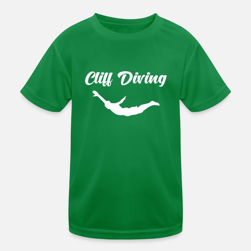 Cliff Diving Cliff Jumping Klippenspringen Kinder Funktions-T-Shirt