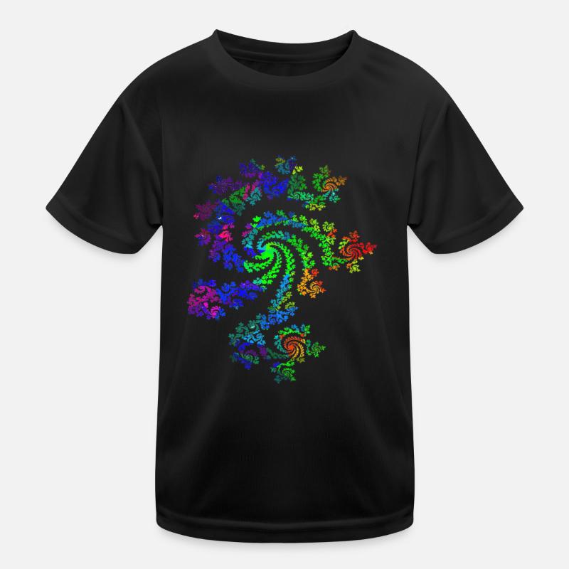 Fraktal Farbenfroh Kinder Funktions-T-Shirt