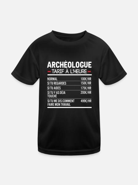 Archéologue Idée Cadeau Humour - T-shirt sport Enfant - noir