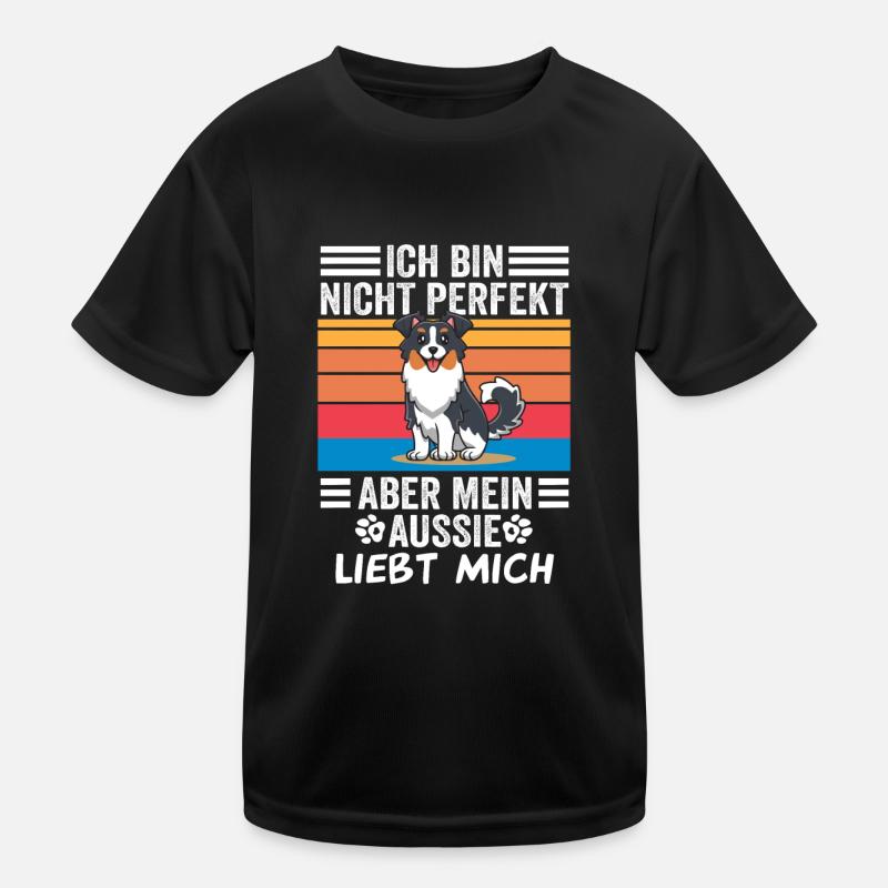 Hund Aussie Züchter Aussie Australian Shepherd Kinder Funktions-T-Shirt