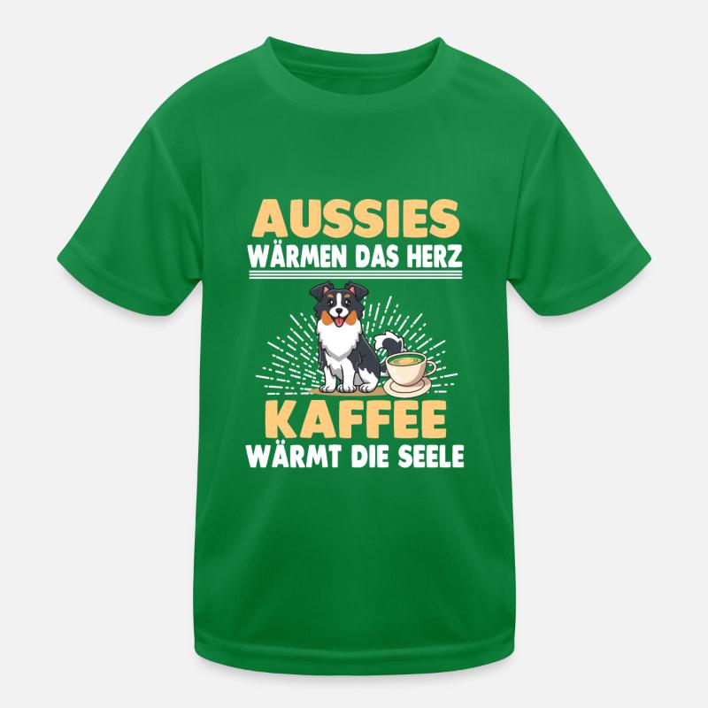 Hunde Sprüche Aussie Australian Shepherd Kinder Funktions-T-Shirt