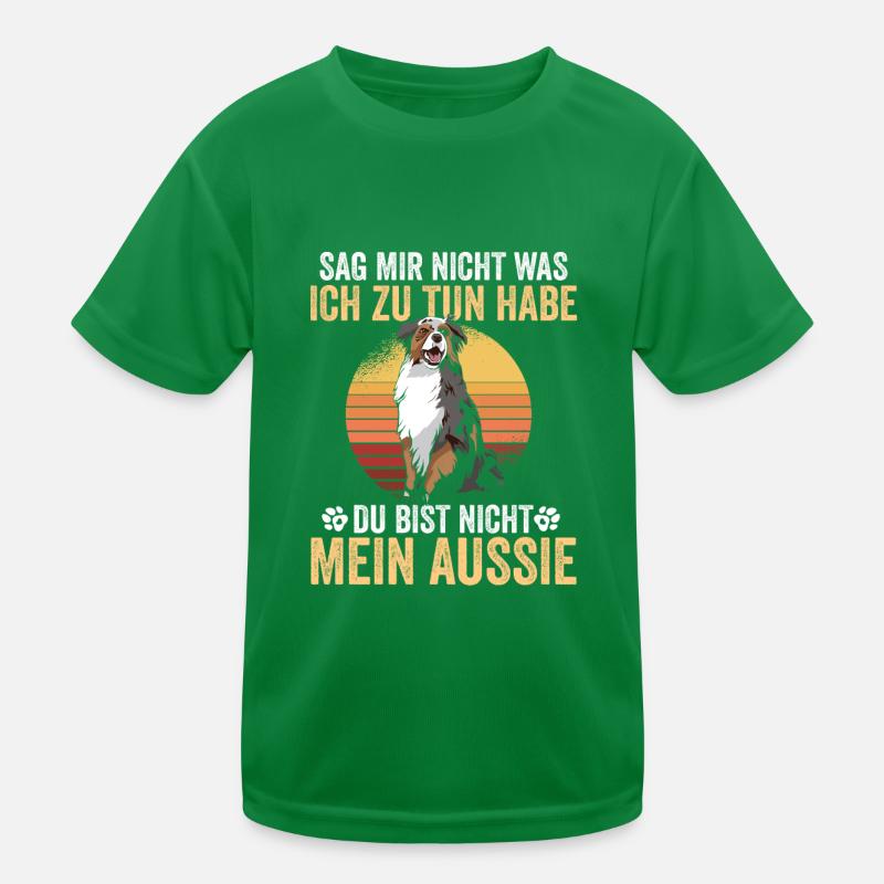 Hunde Hundebesitzer Aussie Australian Shepherd Kinder Funktions-T-Shirt