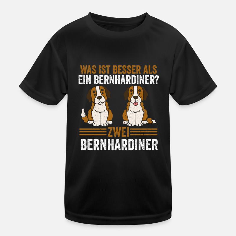 Zwei Bernhardiner Hund Bernhardiner Kinder Funktions-T-Shirt