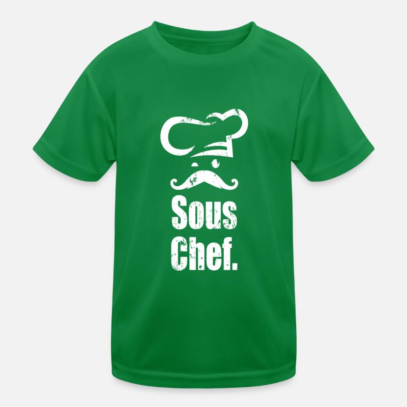 Sous Chef - Head Chef Chef with mustache Kids Functional T-Shirt
