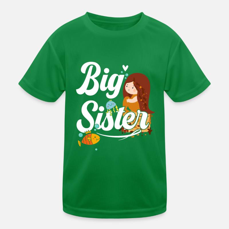 Große Schwester Big Sis Kinder Funktions-T-Shirt