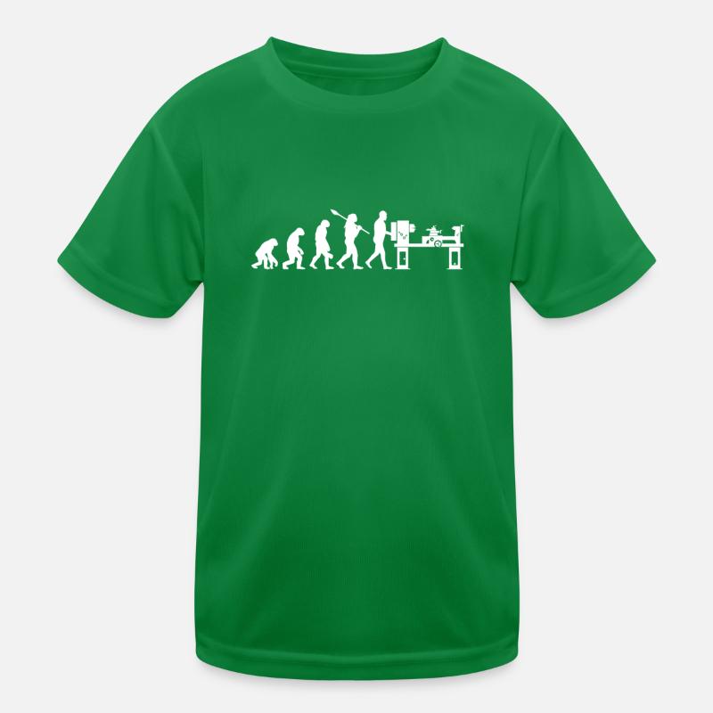 Evolution Cutting Machine Operator Lathe Kids Functional T-Shirt