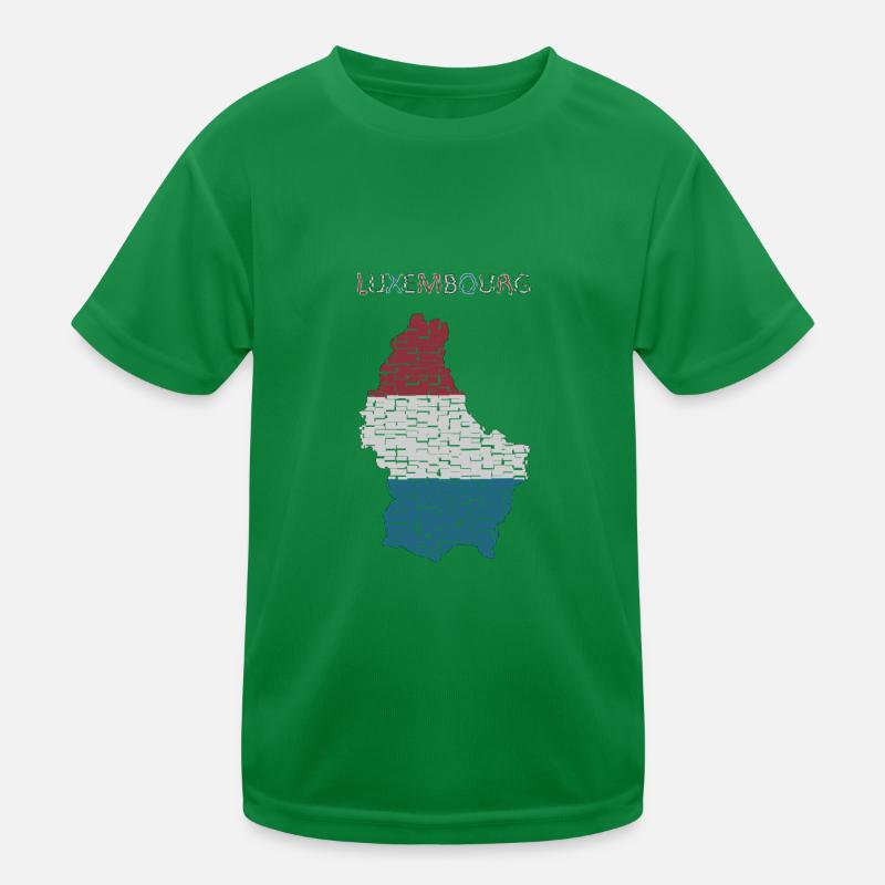 Luxembourg Map Flag Kids Functional T-Shirt