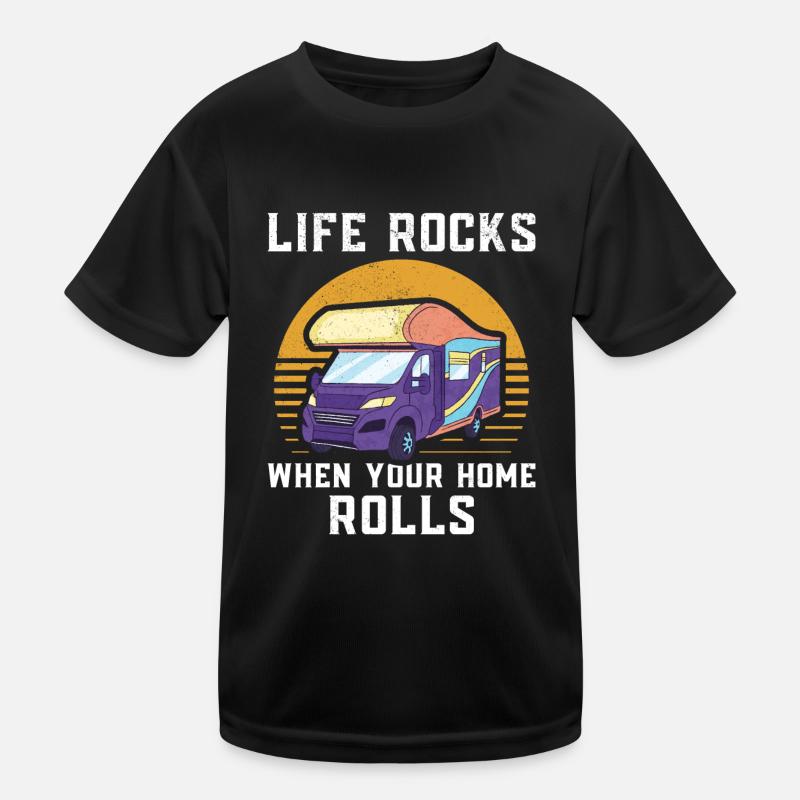 Camping Camping Camping Camping Camping-car Rétro T-shirt sport Enfant