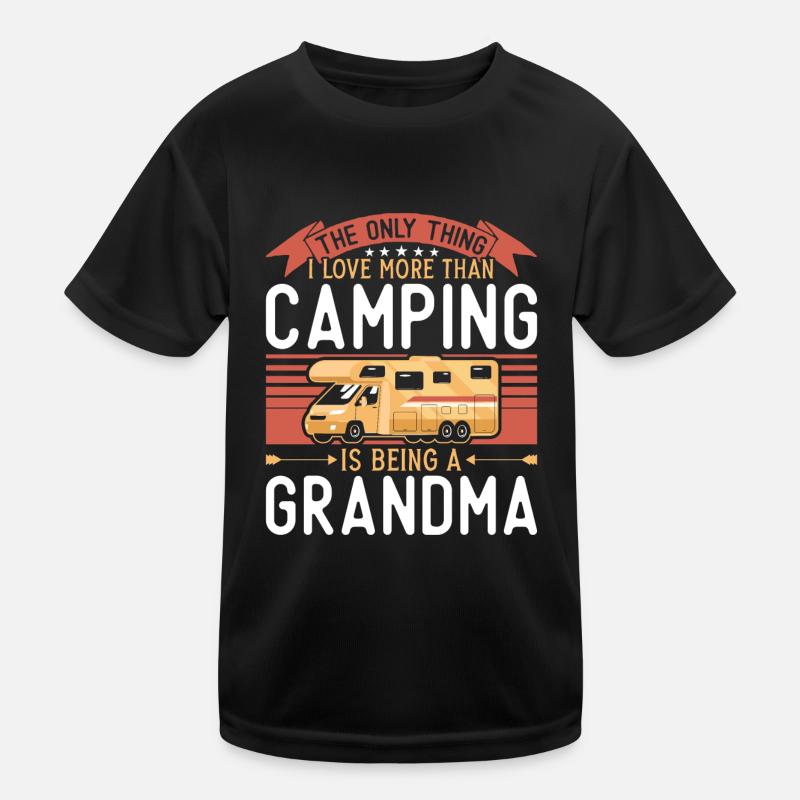 Camping Motorhome Campervan Kinder Funktions-T-Shirt