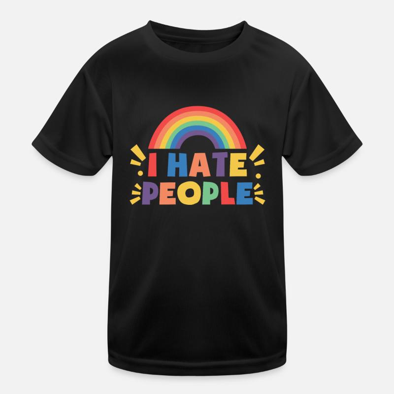 I Hat People Rainbow I Hate People Hate valentine Kinder Funktions-T-Shirt