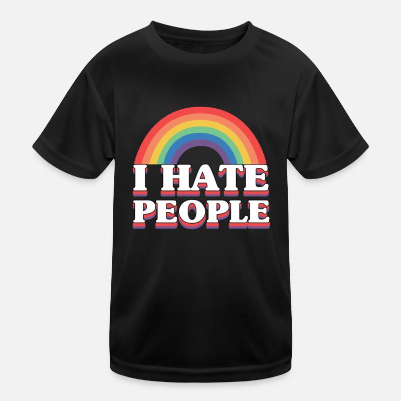 I Hat People Rainbow I Hate People Hate valentine Kids Functional T-Shirt