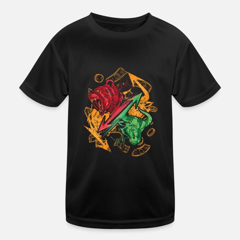 Actionnaires Bourse Bourse bulle et ours actions T-shirt sport Enfant