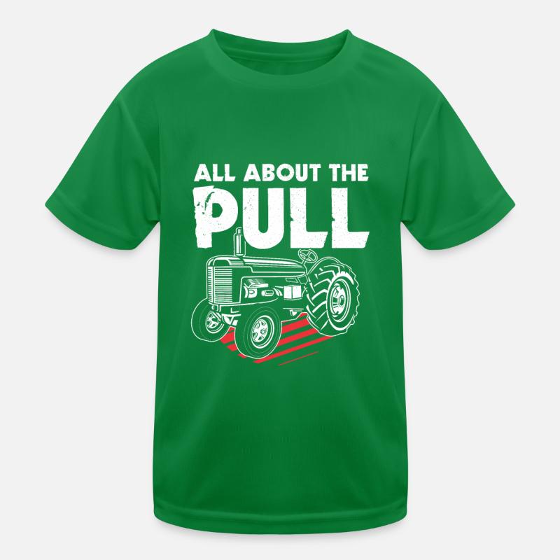 Traktor Pulling Trecker Trekker Bauer Landwirt Kinder Funktions-T-Shirt
