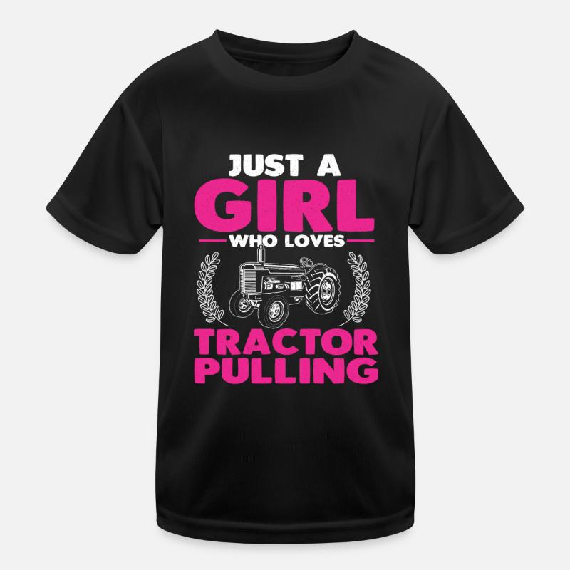 Traktor Pulling Trecker Trekker Bauer Landwirt Kinder Funktions-T-Shirt