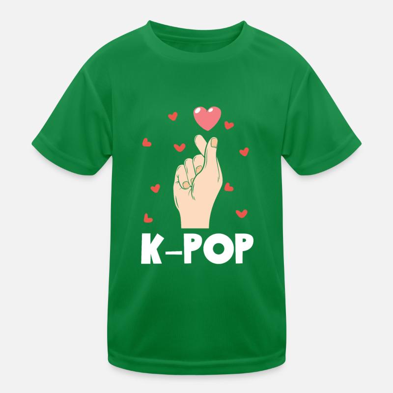 K-Pop Kpop Ich Liebe K-Pop Herz Kinder Funktions-T-Shirt