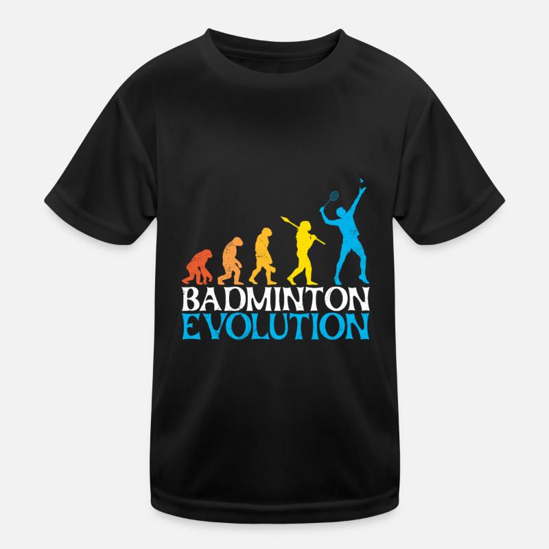 Badminton Evolution Affe Badmintonspieler Kinder Funktions-T-Shirt