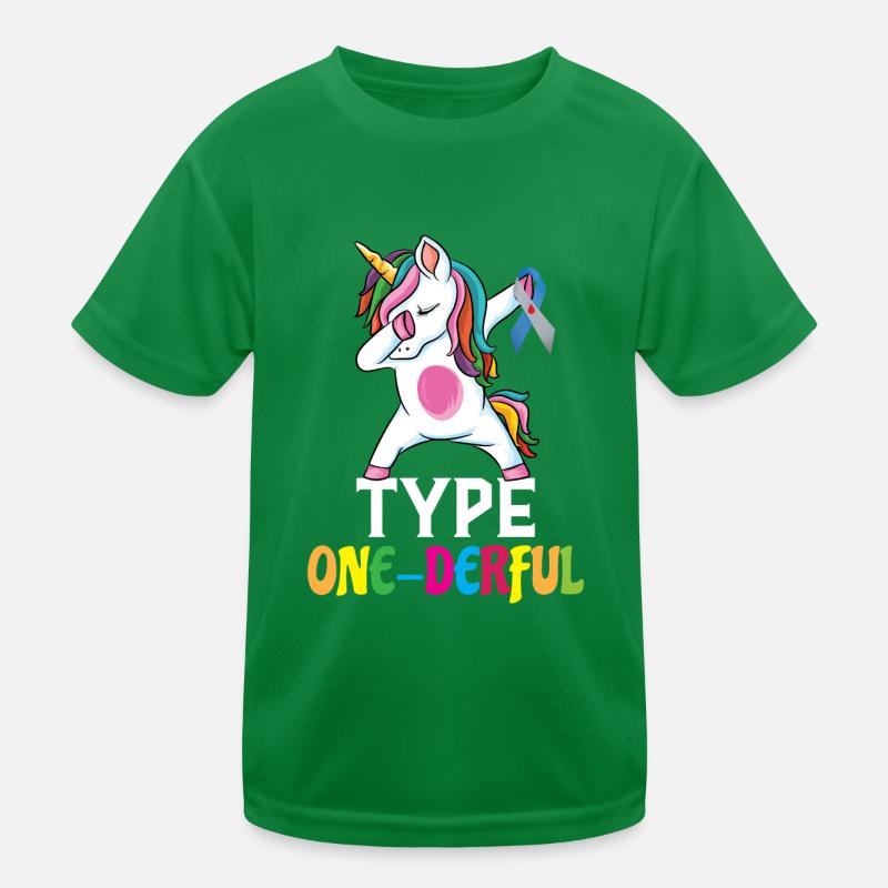 Type One Derful Licorne Type 1 Diabète DT1 T-shirt sport Enfant