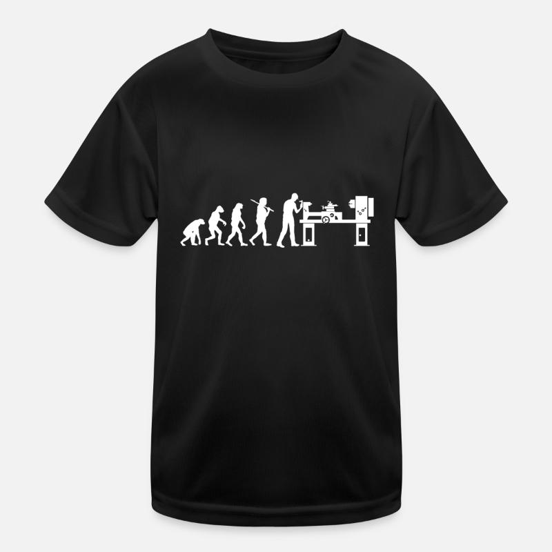 Evolution Zerspanungsmechaniker CNC Dreher Kinder Funktions-T-Shirt