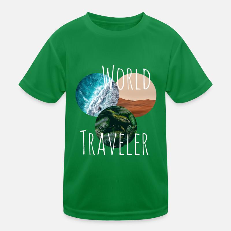 Weltreise Kinder Funktions-T-Shirt