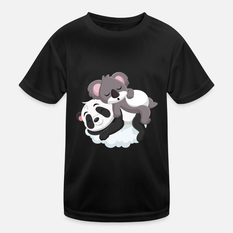 Koala und Panda kuscheln Kinder Funktions-T-Shirt