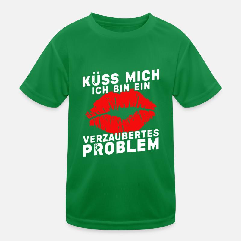 Küss mich! Problem Karneval Kölle Spaß Party Fun Kinder Funktions-T-Shirt