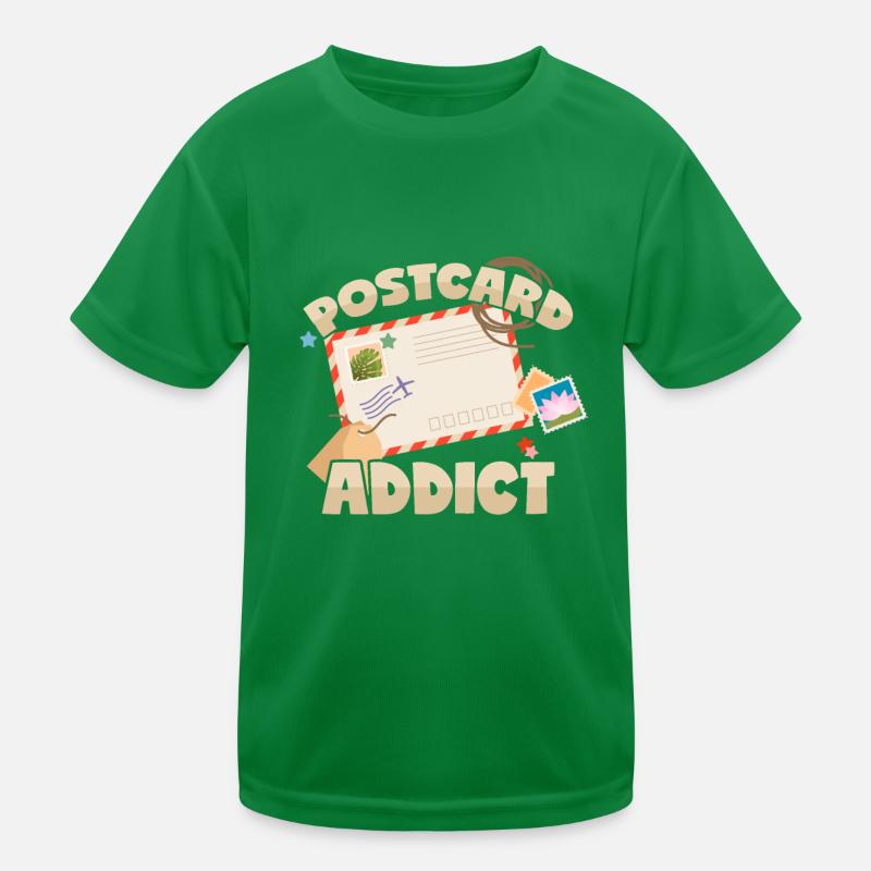 Postkarten Sucht Ansichtskarten Briefmarken Kinder Funktions-T-Shirt