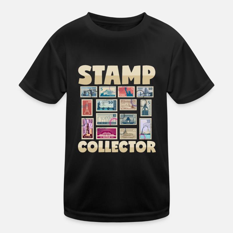 Briefmarkensammler Frankierte Briefe Post Kinder Funktions-T-Shirt