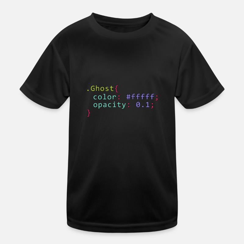 Geist im CSS Format Code für ein Gheis für Kinder Funktions-T-Shirt