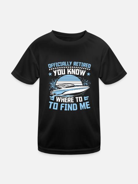 Grand-père Capitaine de bateau Retraite Navigation de plaisance - T-shirt sport Enfant - noir - Devant