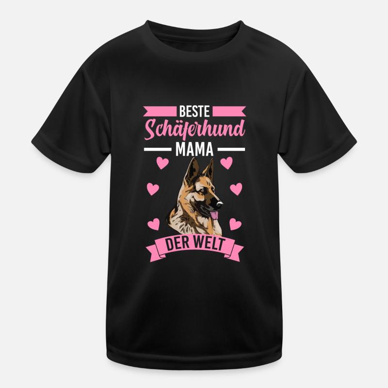 Deutscher Schäferhund Mama Kinder Funktions-T-Shirt