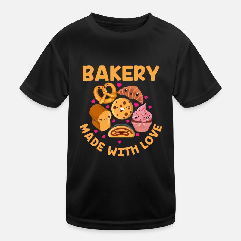 BACKWARE MIT LIEBE by The Manzanita´s - Kinder Funktions-T-Shirt - Schwarz