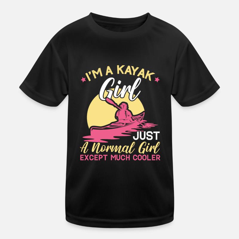Kajak Kanu Kajak Ich bin ein Kajak Mädchen Kinder Funktions-T-Shirt