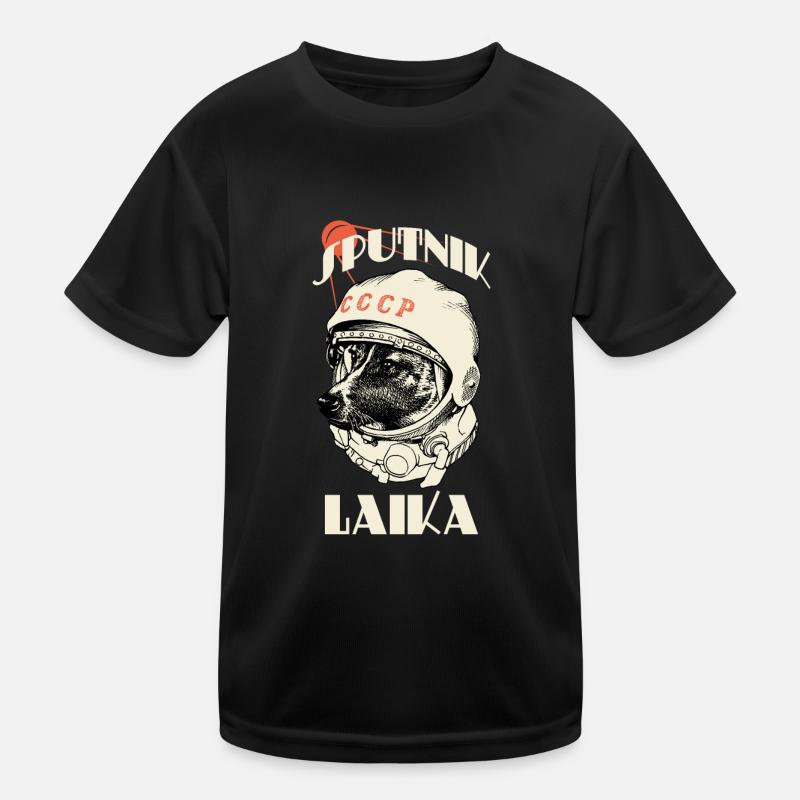 Sputnik Laika SSSR Gagarin Soviet Kinder Funktions-T-Shirt
