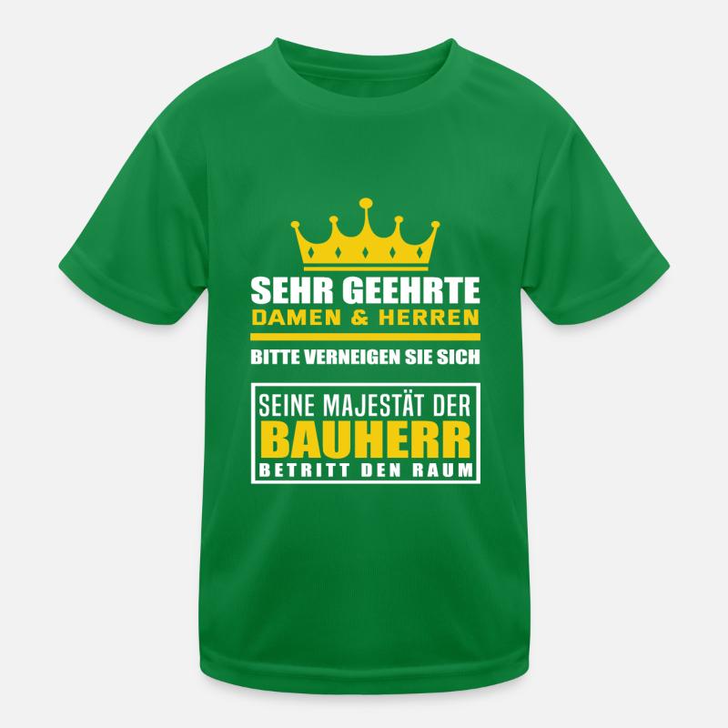 Bauherr Kinder Funktions-T-Shirt